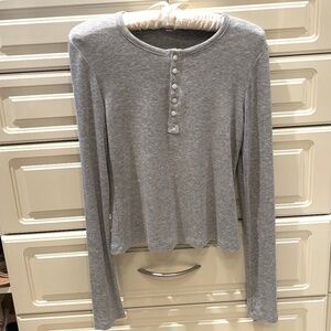 Favorite Daughter The Long Sleeve Rib Henley Small